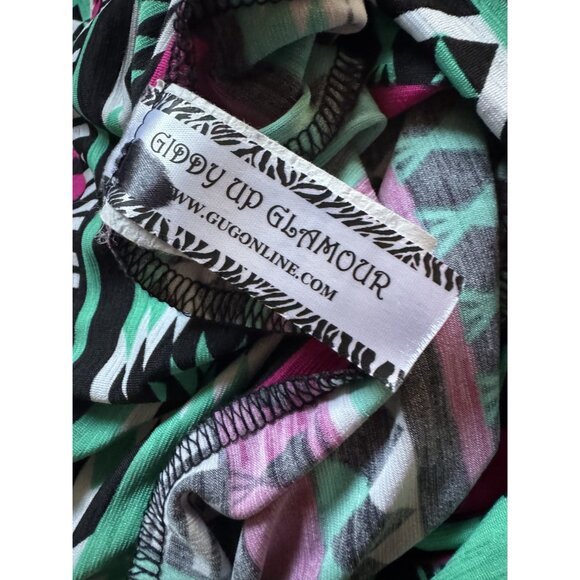 Giddy Up Glamour Womens Geometric Print Pants L USA Polyester/Spandex - Picture 6 of 16